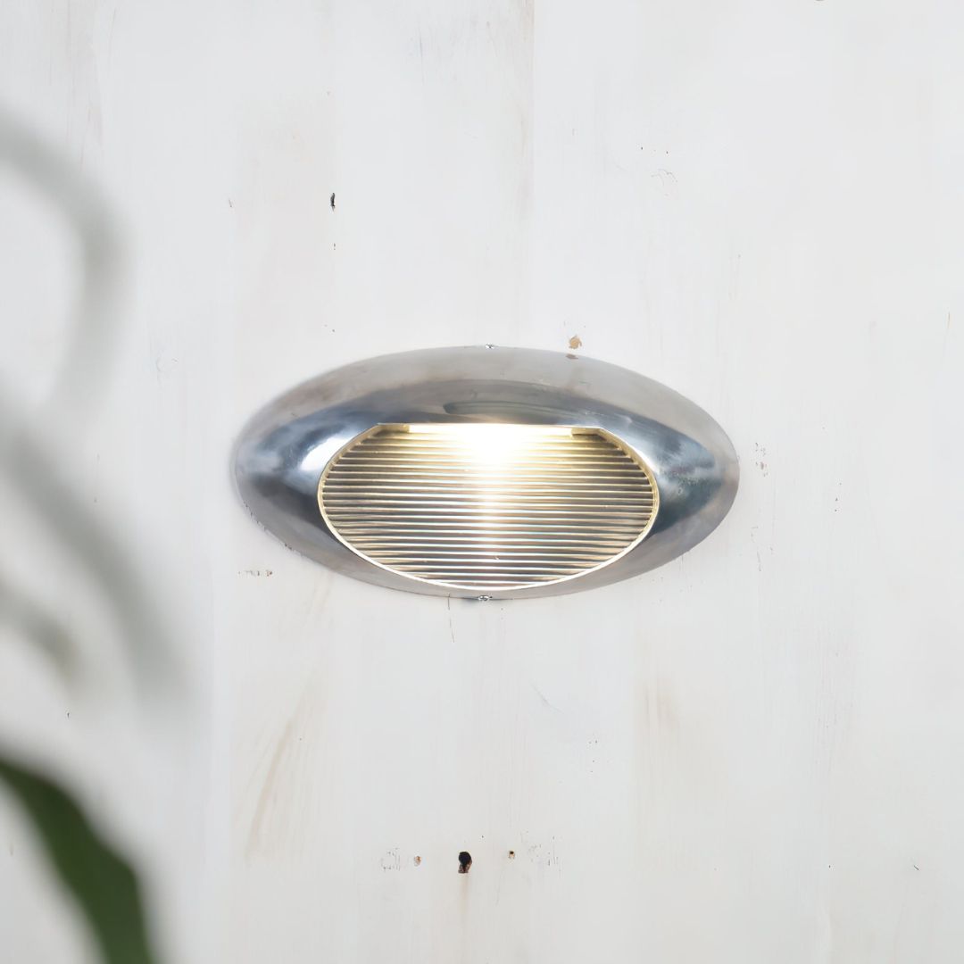 Scandi-Style Outdoor Wall Lamp with Integrated LED - Aluminium Exterior Sconce