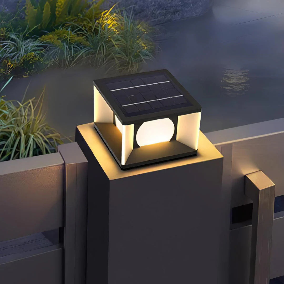 Square Outdoor Lamp with Integrated LED – Durable Acrylic Shade for Garden Lights