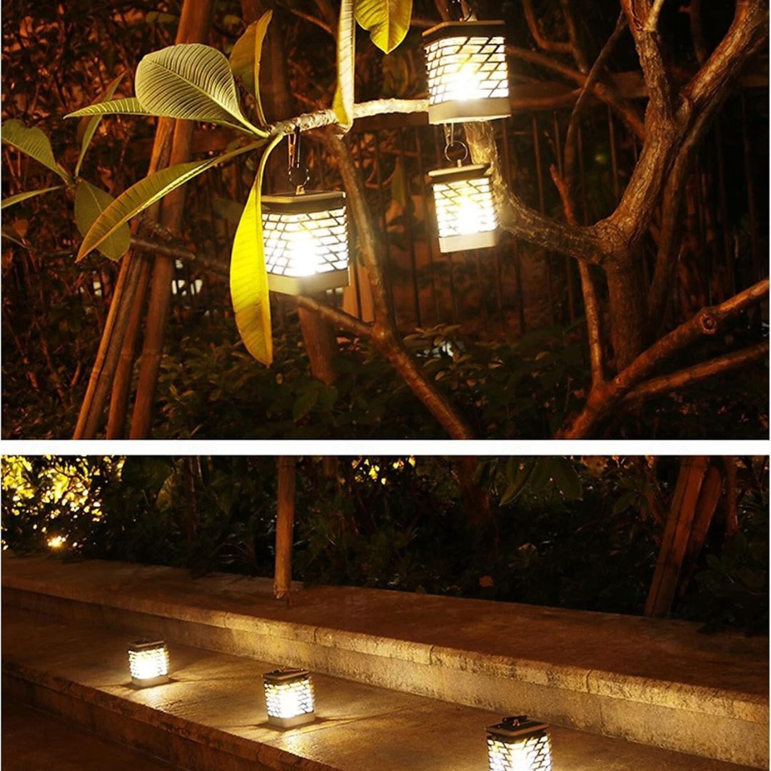 Solar LED Lantern Lights Outdoor Waterproof Warm White