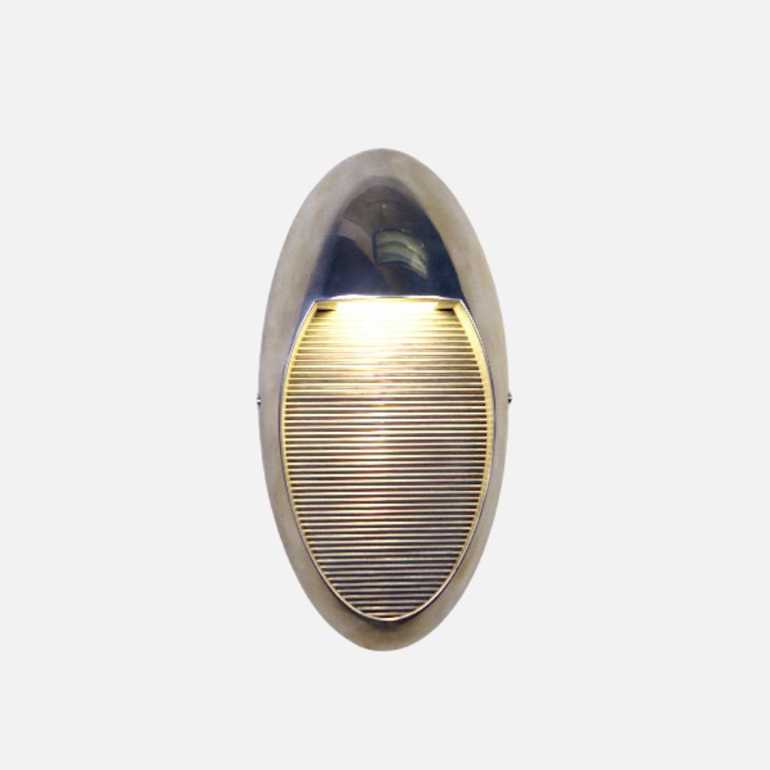 Scandi-Style Outdoor Wall Lamp with Integrated LED - Aluminium Exterior Sconce