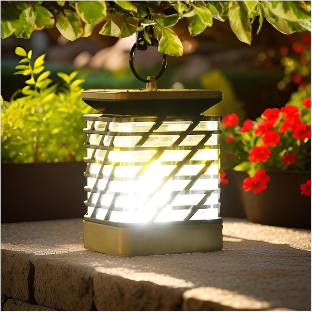 Solar LED Lantern Lights Outdoor Waterproof Warm White
