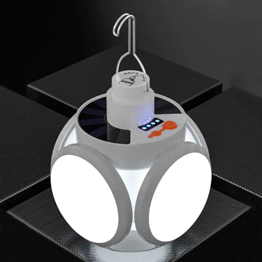 Solar Camping Lantern – Foldable, 2-in-1, USB/Solar Charging
