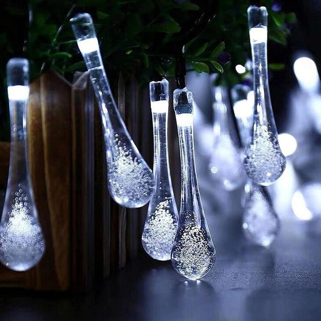 Solar String Lights 10M 100LED Waterproof Teardrop Outdoor Lights