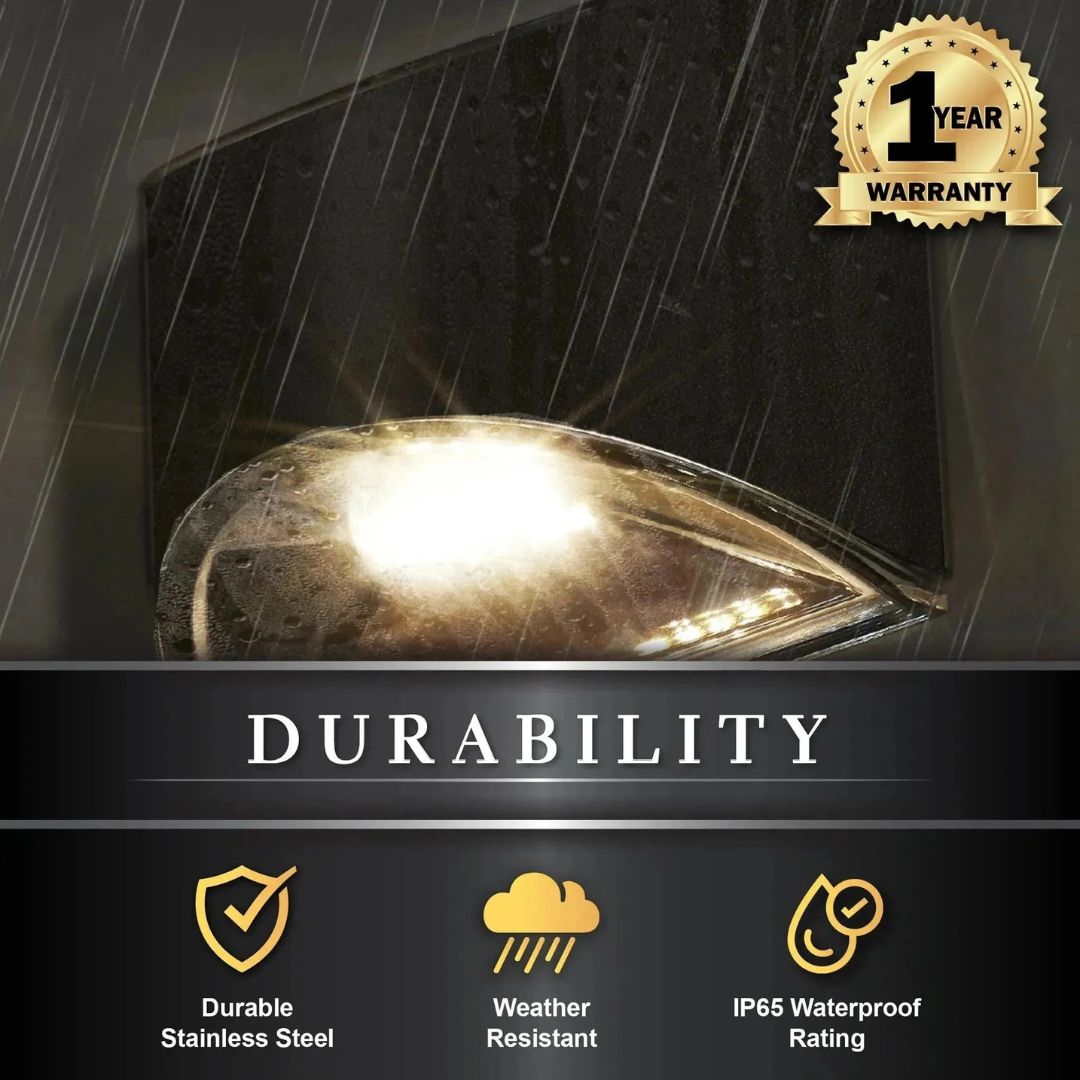 Outdoor LED Wall Light Stainless Steel Waterproof IP65 for Decks & Patios