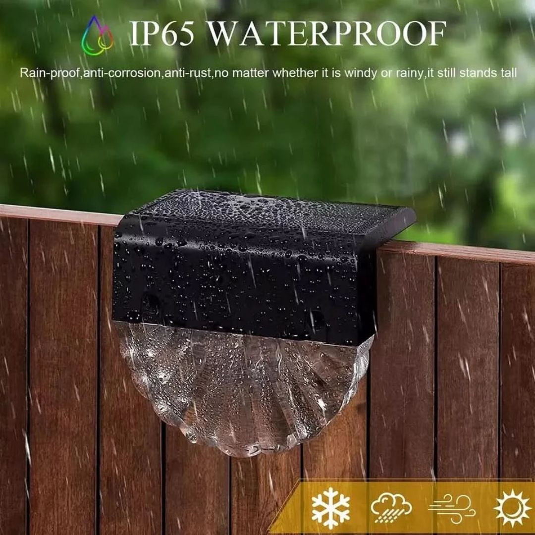 Solar Garden Wall Lights – 4-Pack Waterproof Outdoor Solar Lights