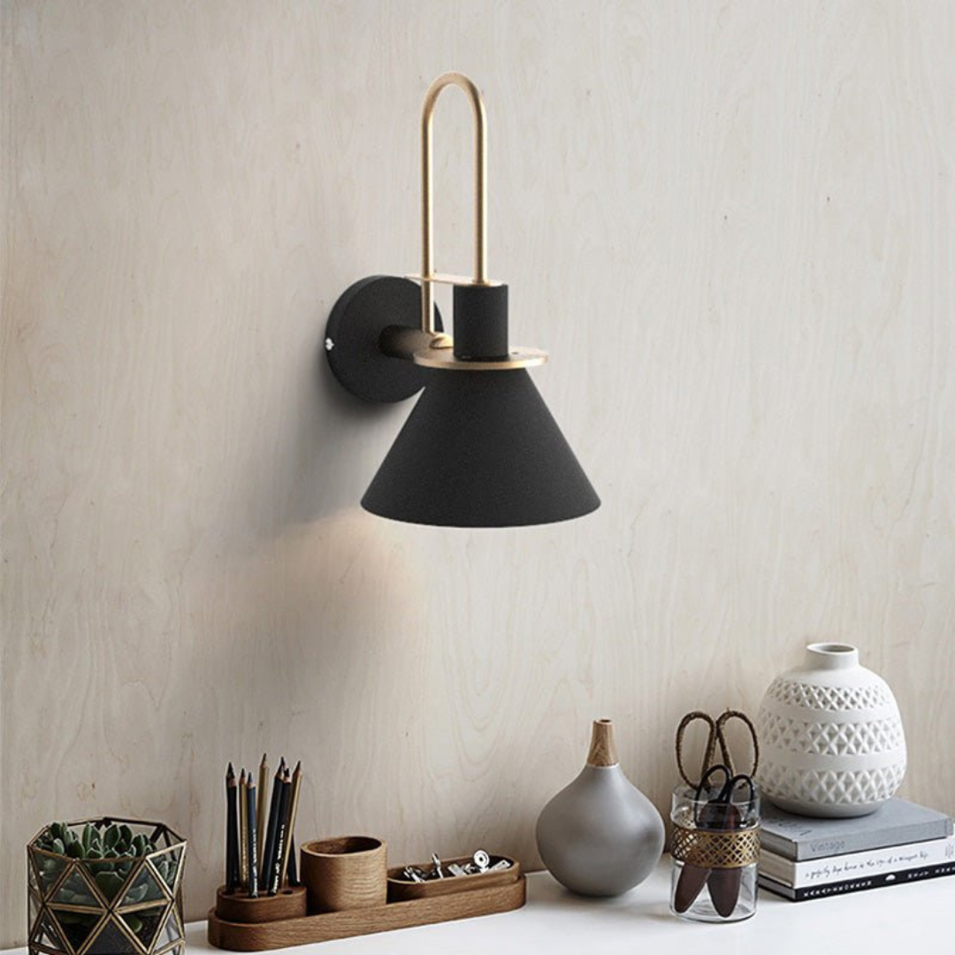 Minimalist Wall Sconce – LED, Iron Finish, Modern Design