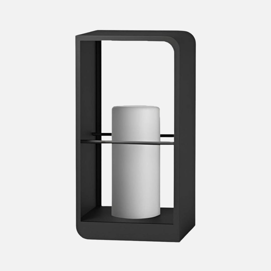 Large Outdoor Lantern with LED Light - Weather-Resistant Stainless Steel Garden Lantern