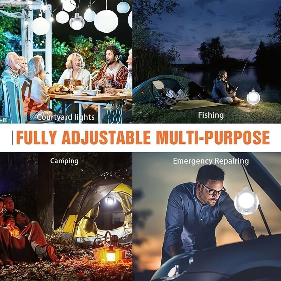 Solar Camping Lantern – Foldable, 2-in-1, USB/Solar Charging