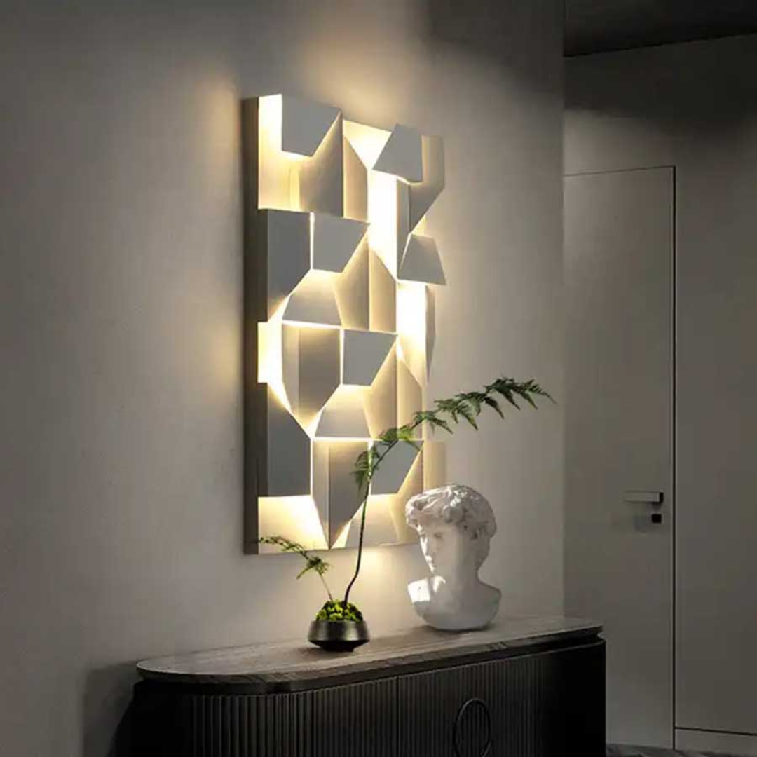 LED Pendant Light, Silver, Wall/Ceiling Mount, Cool White, E27