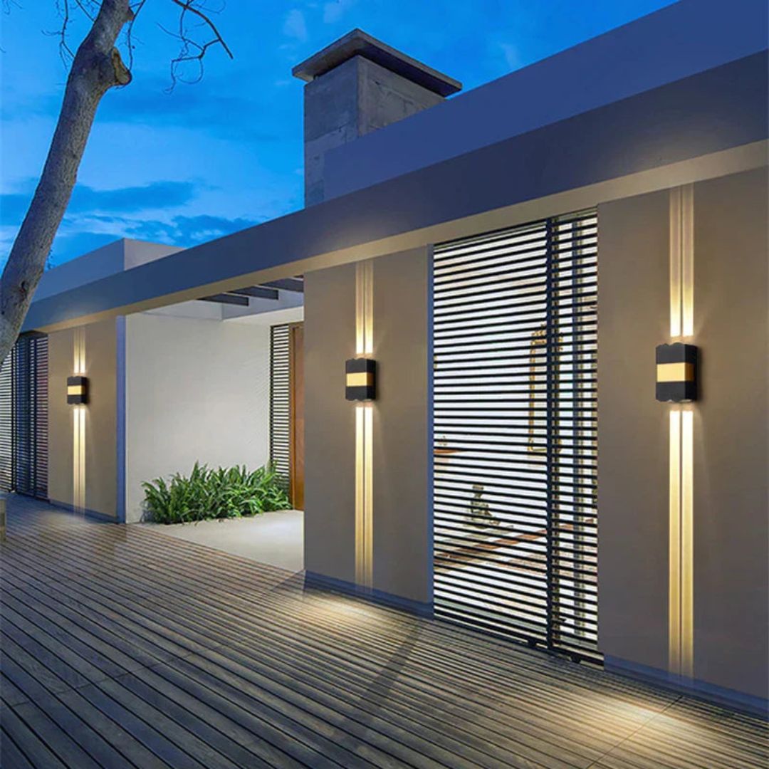 LED Waterproof Outdoor Wall Light - Modern Exterior Wall Sconce for Gardens and Patios