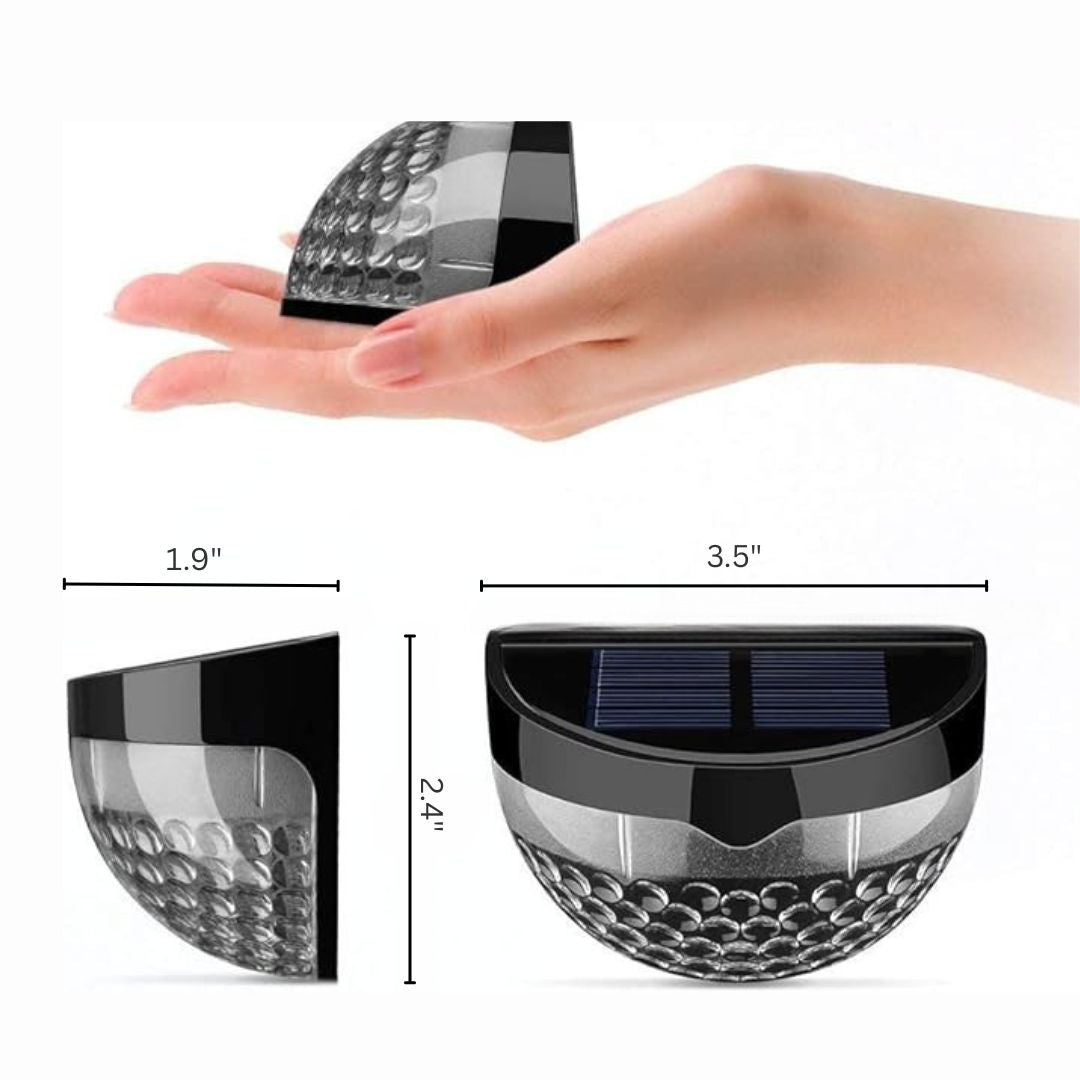Solar Fence Lights Outdoor Waterproof LED Wall Light Pack of 4 or 8