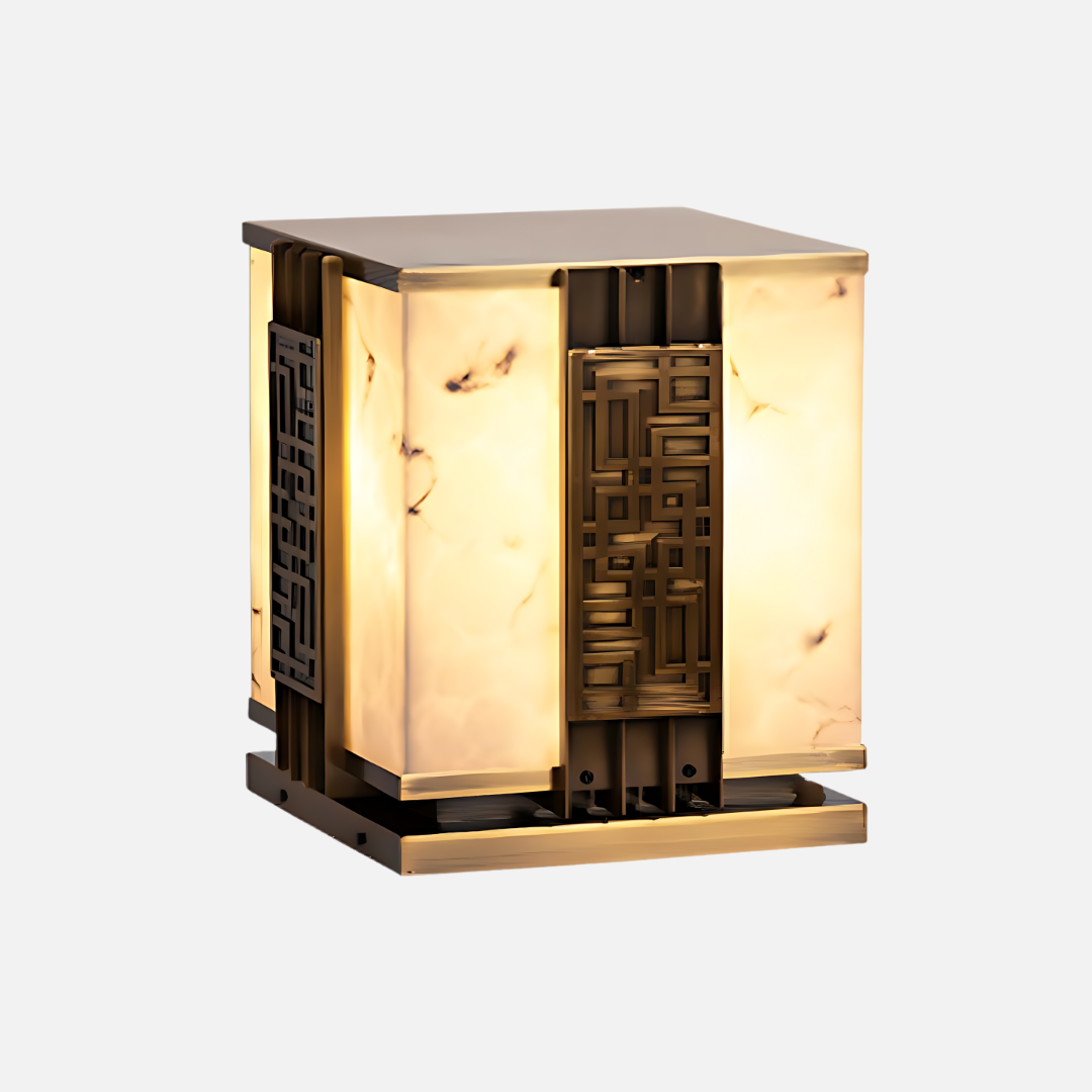 Outdoor Metal Pillar Light Rectangle Black Waterproof