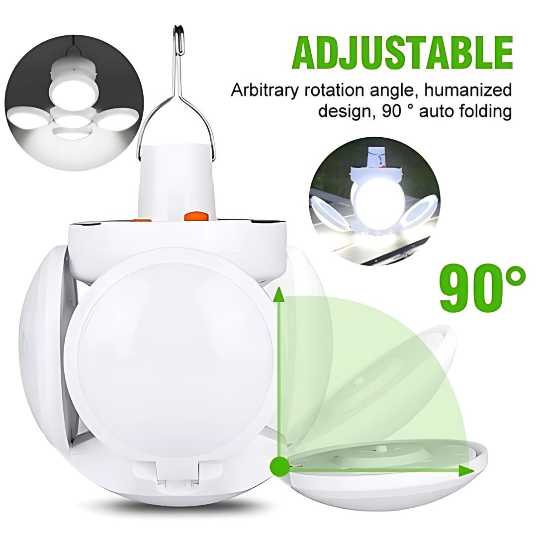 Solar Camping Lantern – Foldable, 2-in-1, USB/Solar Charging