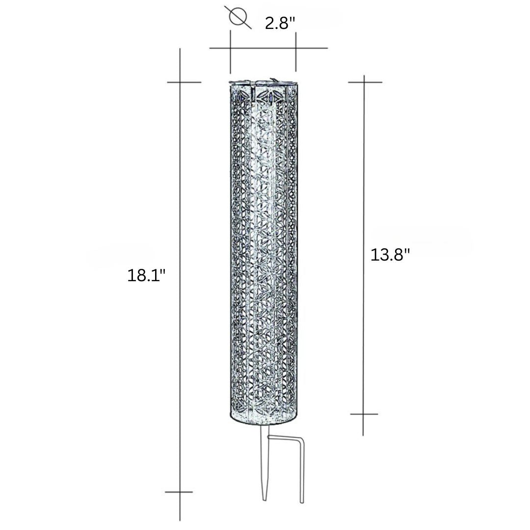 Solar Garden Lights Black Gold LED Outdoor Waterproof IP44