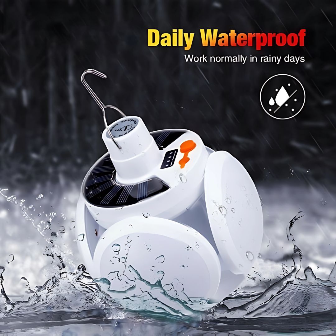 Solar Camping Lantern – Foldable, 2-in-1, USB/Solar Charging