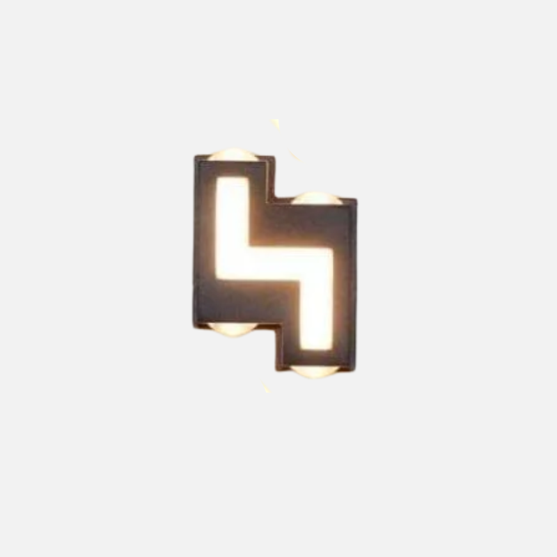 Waterproof Outdoor Wall Light with 7 LED Bulbs – Black Outdoor Wall Lantern