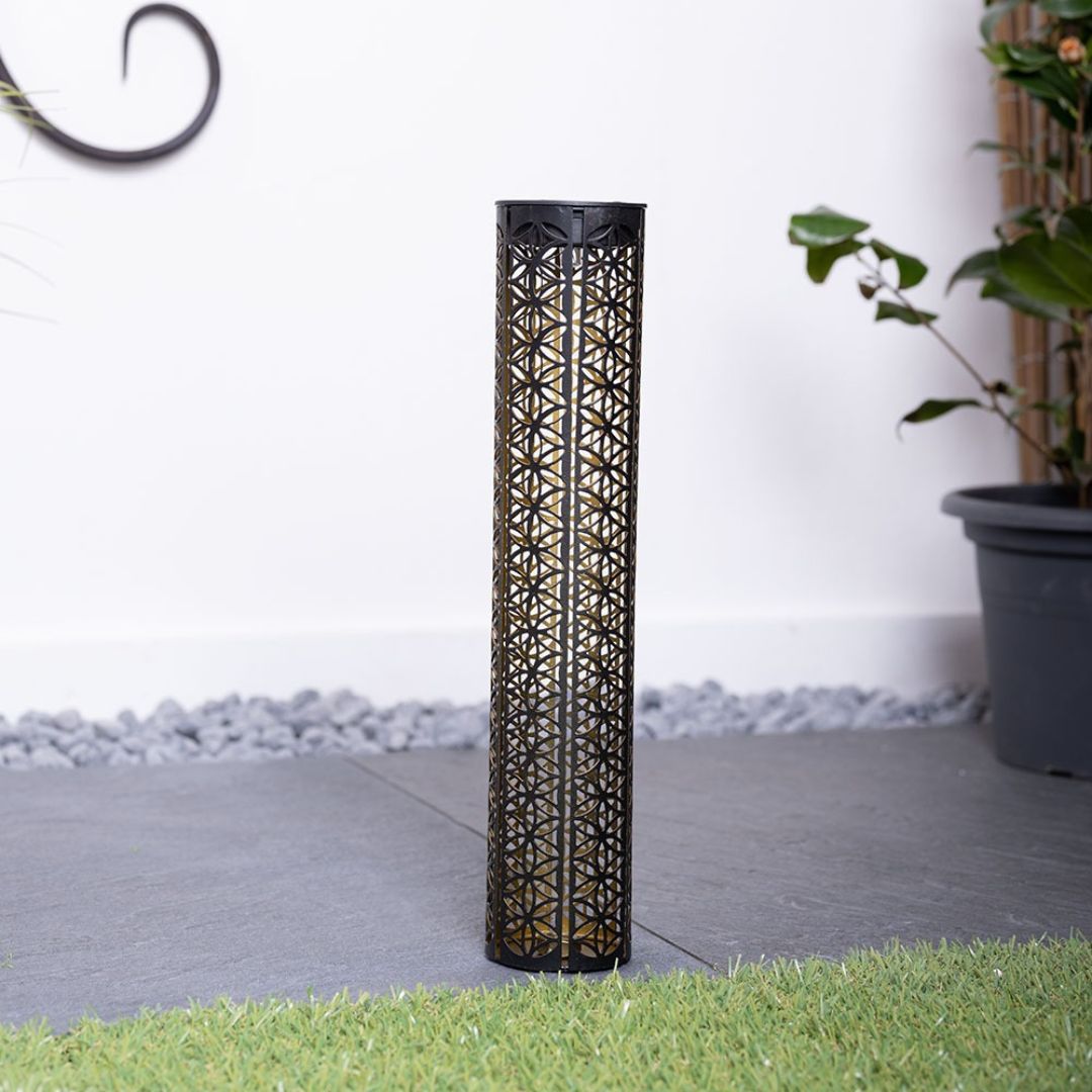 Solar Garden Lights Black Gold LED Outdoor Waterproof IP44