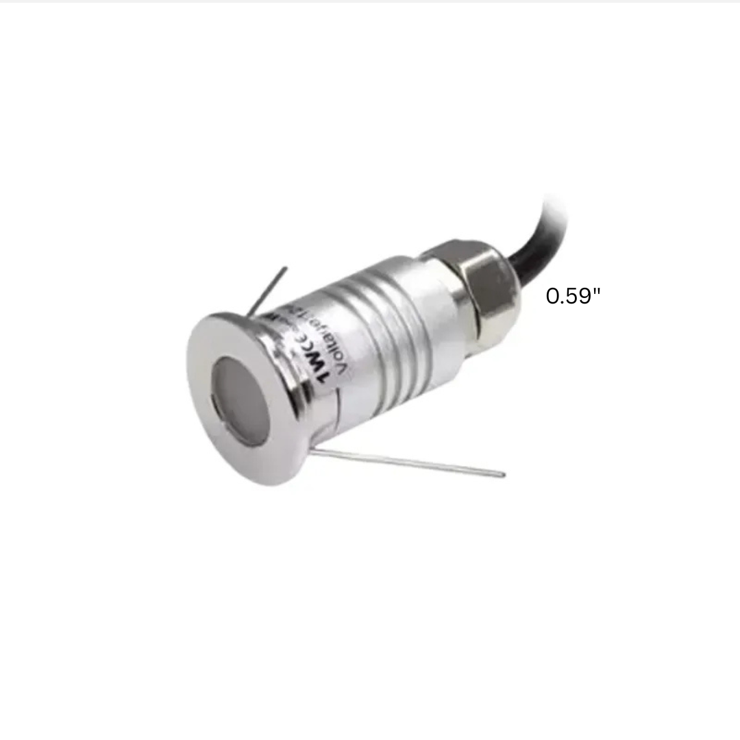 Outdoor Recessed Deck Light Stainless Steel IP68 Warm White