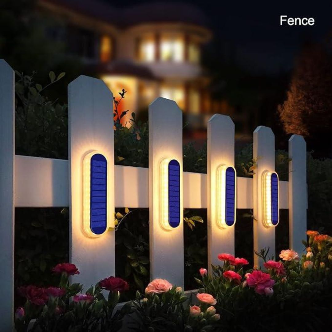 Waterproof Solar Step Lights - 30 LEDs Outdoor Lights for Pathways, 4 Pack