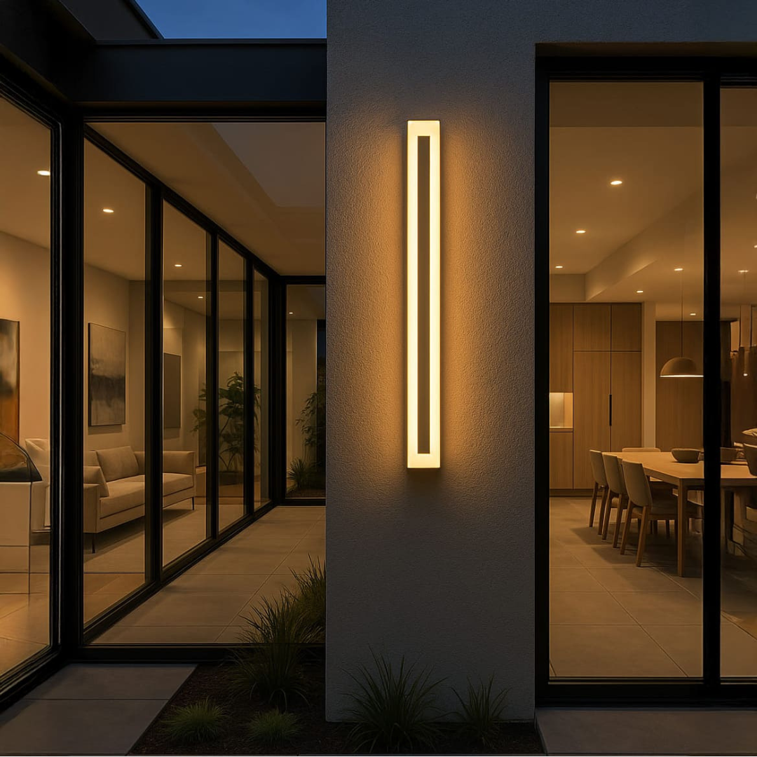 Outdoor Wall Light – Remote-Controlled LED, IP65, Modern Design
