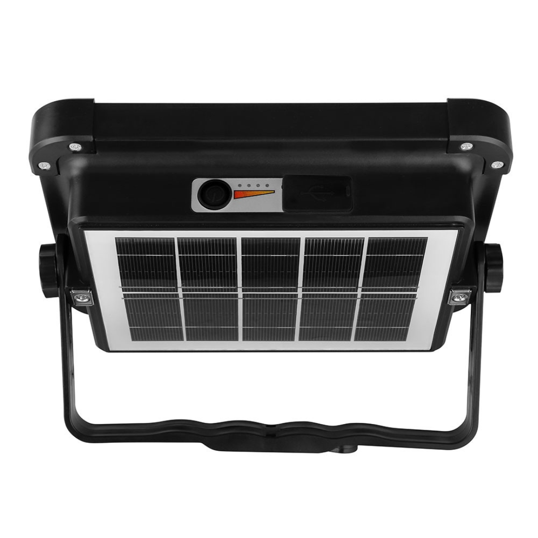 LED Solar Spotlight Outdoor 2000lm Dimmable Black IP44