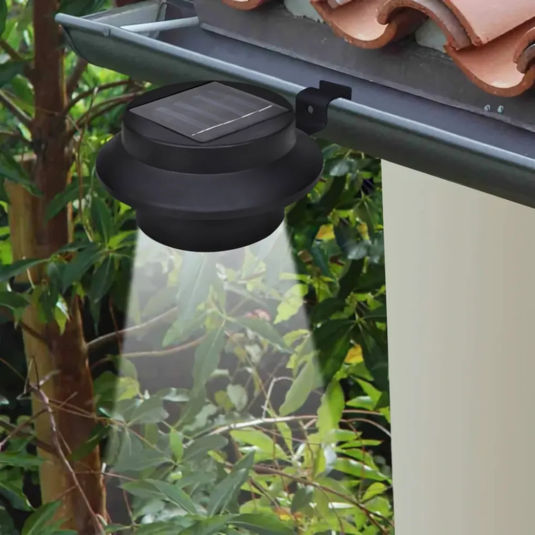 Solar Gutter Lights Set of 2 – Outdoor Solar Lights for Garden Illumination