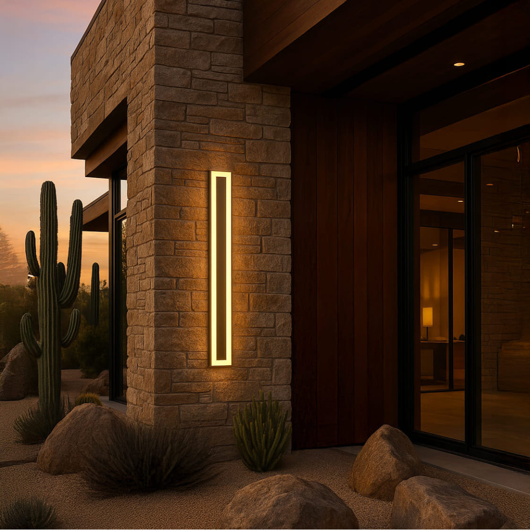 Outdoor Wall Light – Remote-Controlled LED, IP65, Modern Design