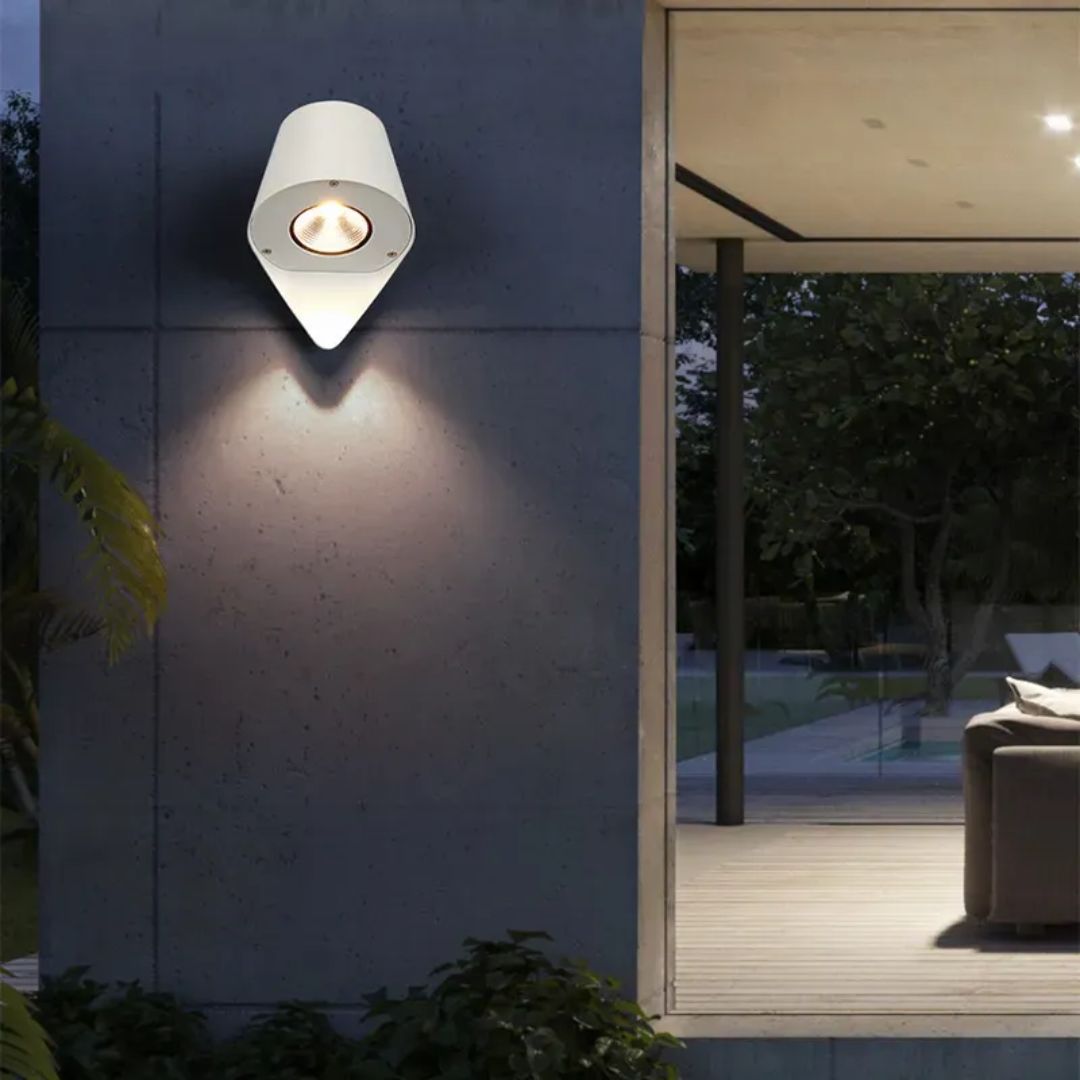 Outdoor Wall Light Black Aluminium 3000K Warm White IP54