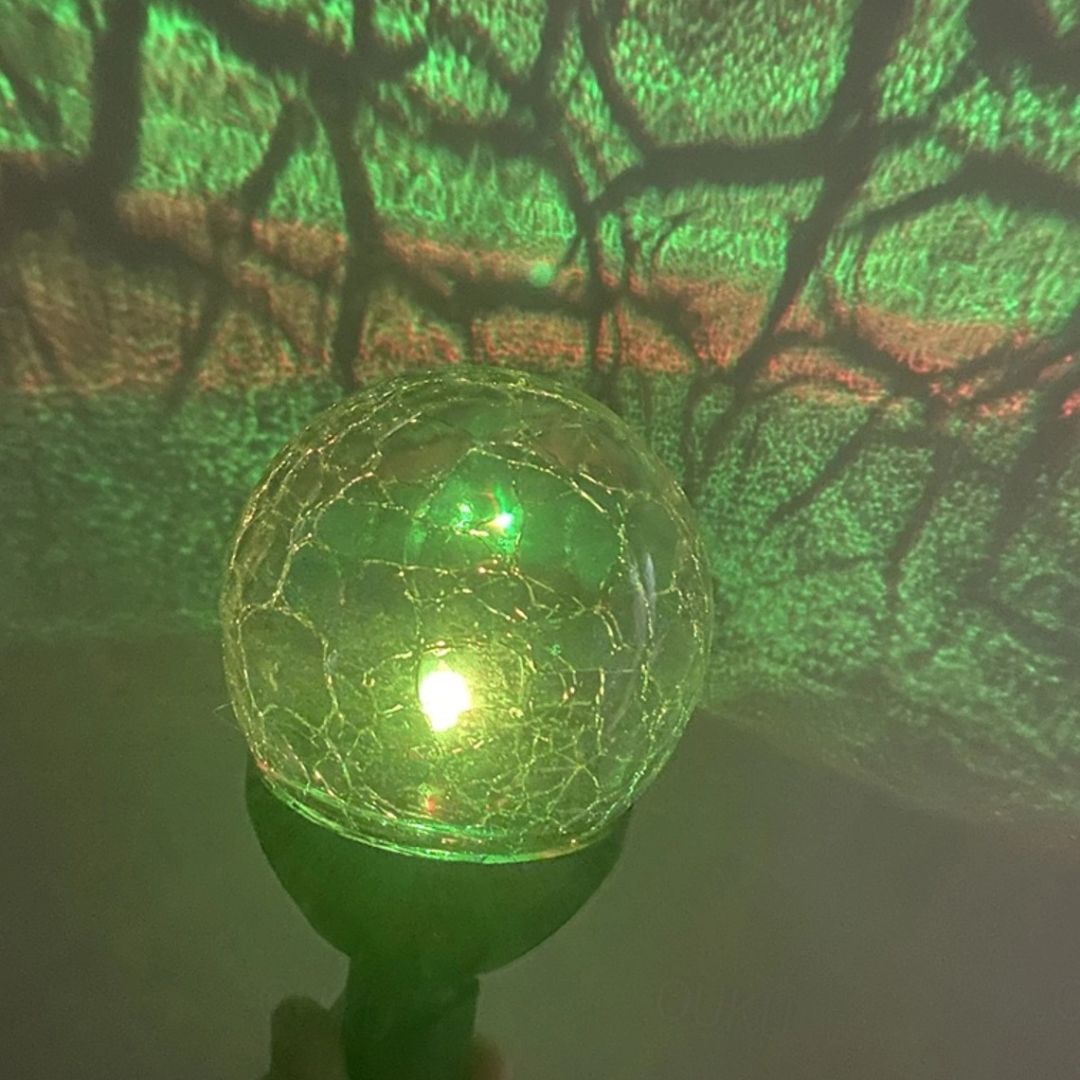 Solar Garden Wind Spinner with LED Lights Double-Sided Bronze Metal Decor