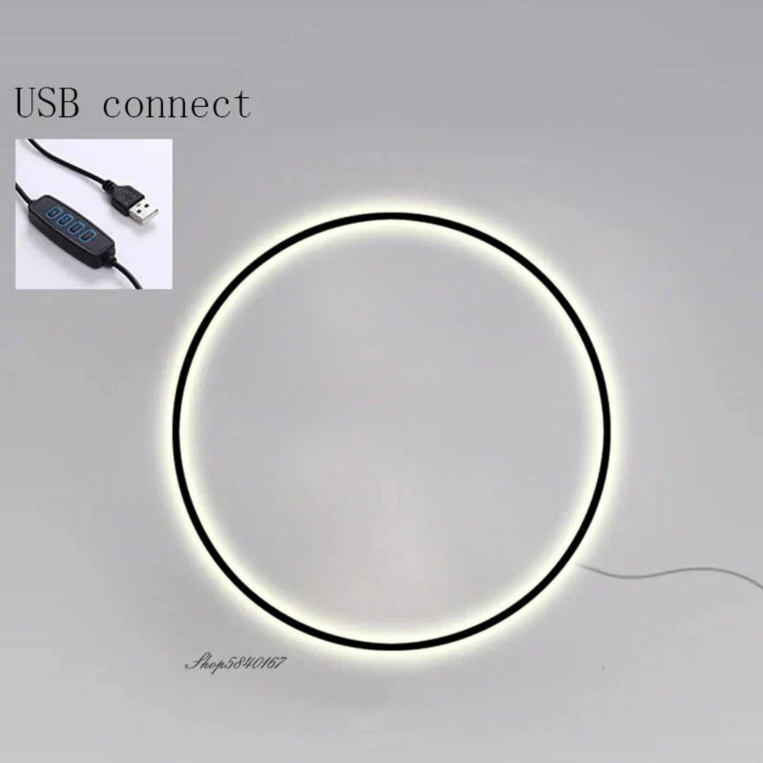LED Wall Lamp Modern Minimalist Circle Light – Warm Black or Gold