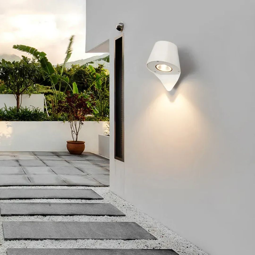 Outdoor Wall Light Black Aluminium 3000K Warm White IP54