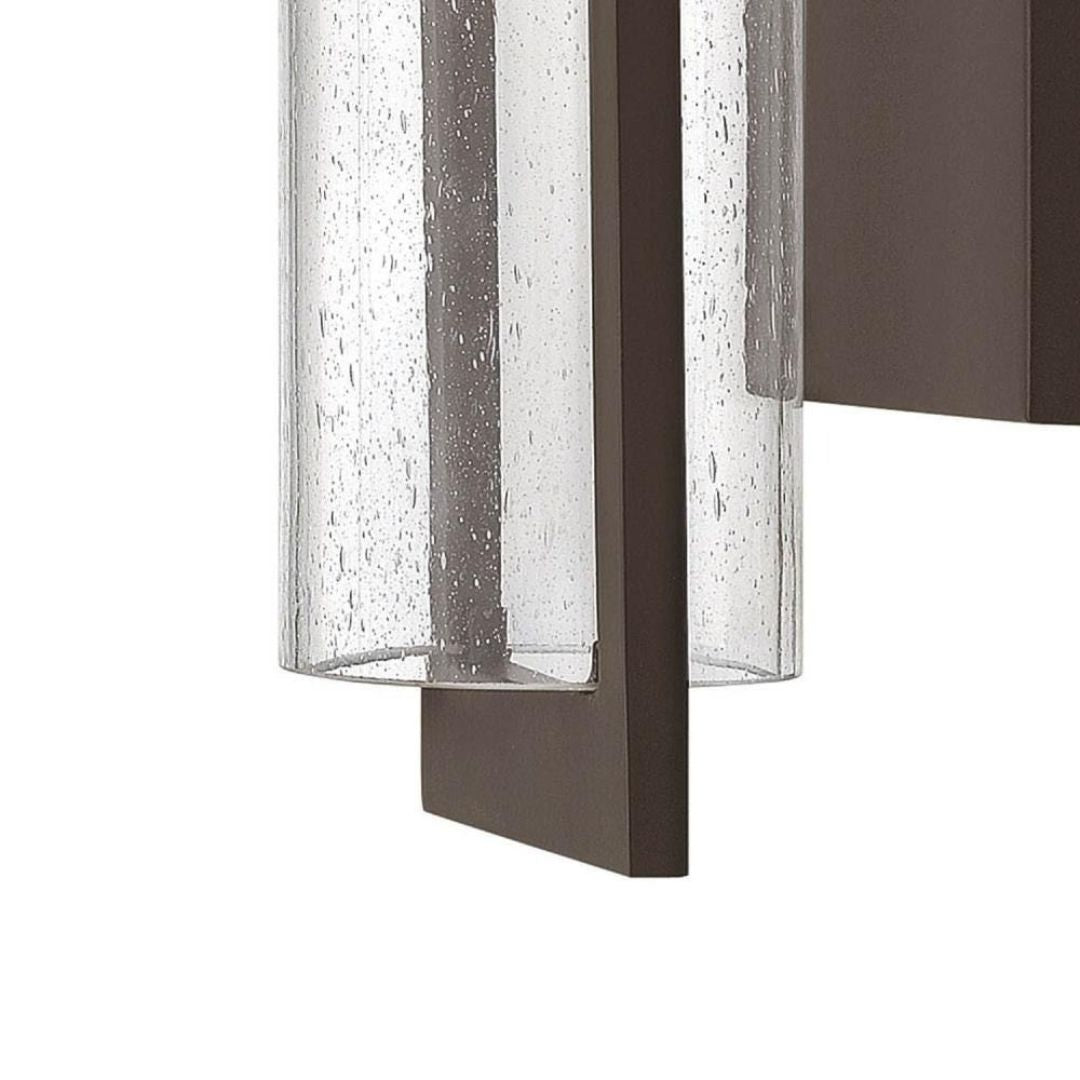Outdoor Wall Lantern Black Aluminum 20.5in LED Modern Cylinder Light