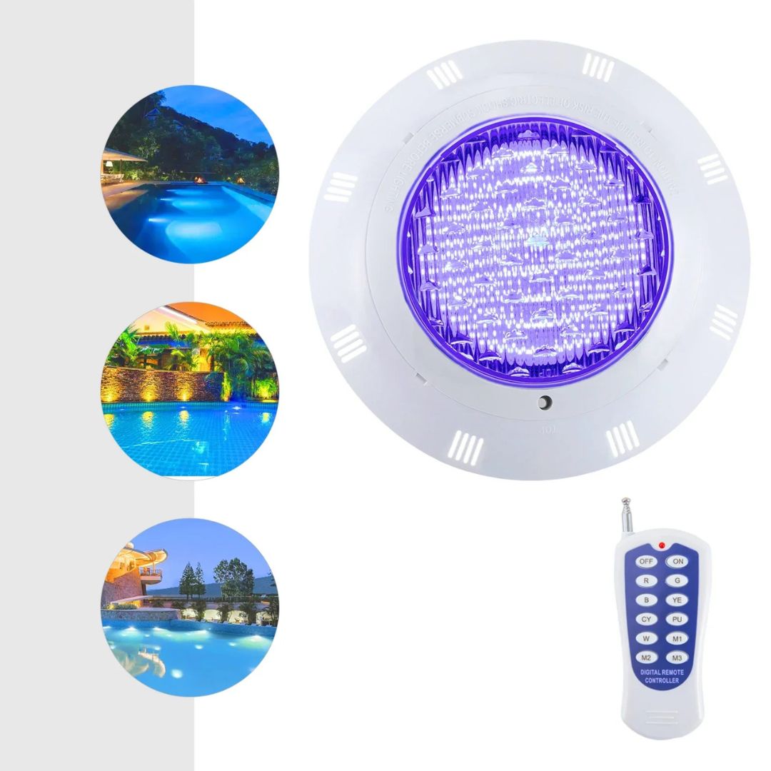 RGB LED Pool Light Waterproof 36W IP68 7 Colors 360 Beads