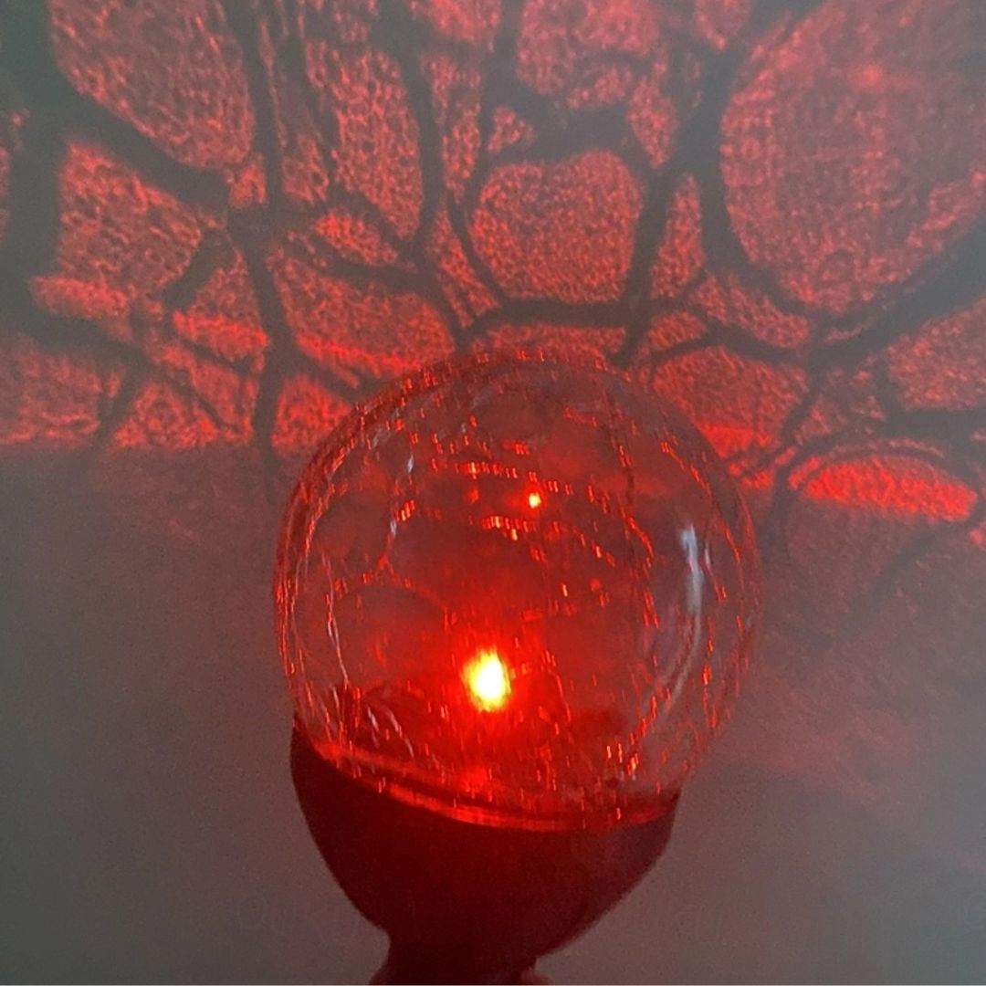 Solar Garden Wind Spinner with LED Lights Double-Sided Bronze Metal Decor