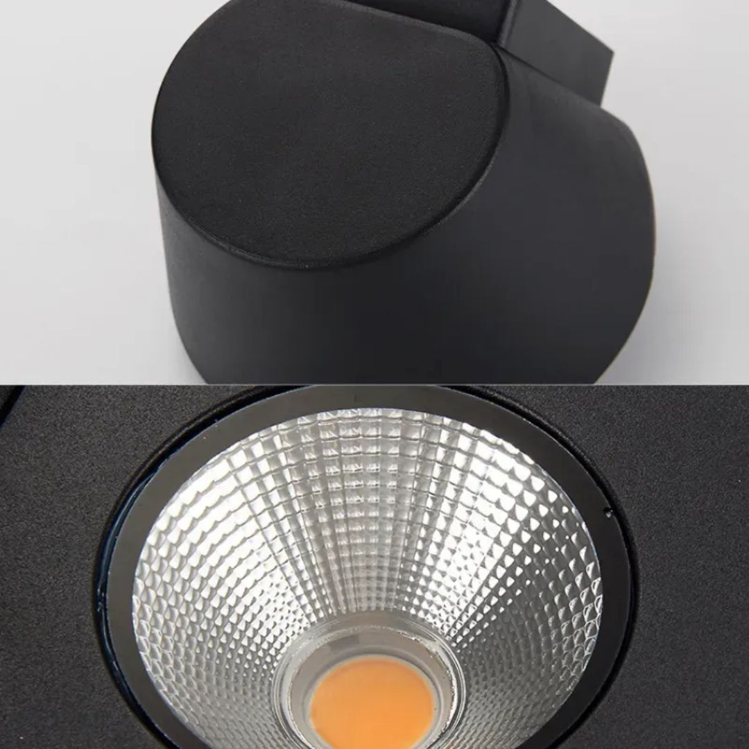 Outdoor Wall Light Black Aluminium 3000K Warm White IP54