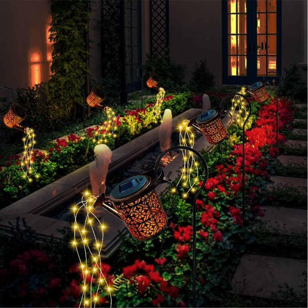 Solar Garden Lamp – Star-Shaped, Warm White, Auto On/Off