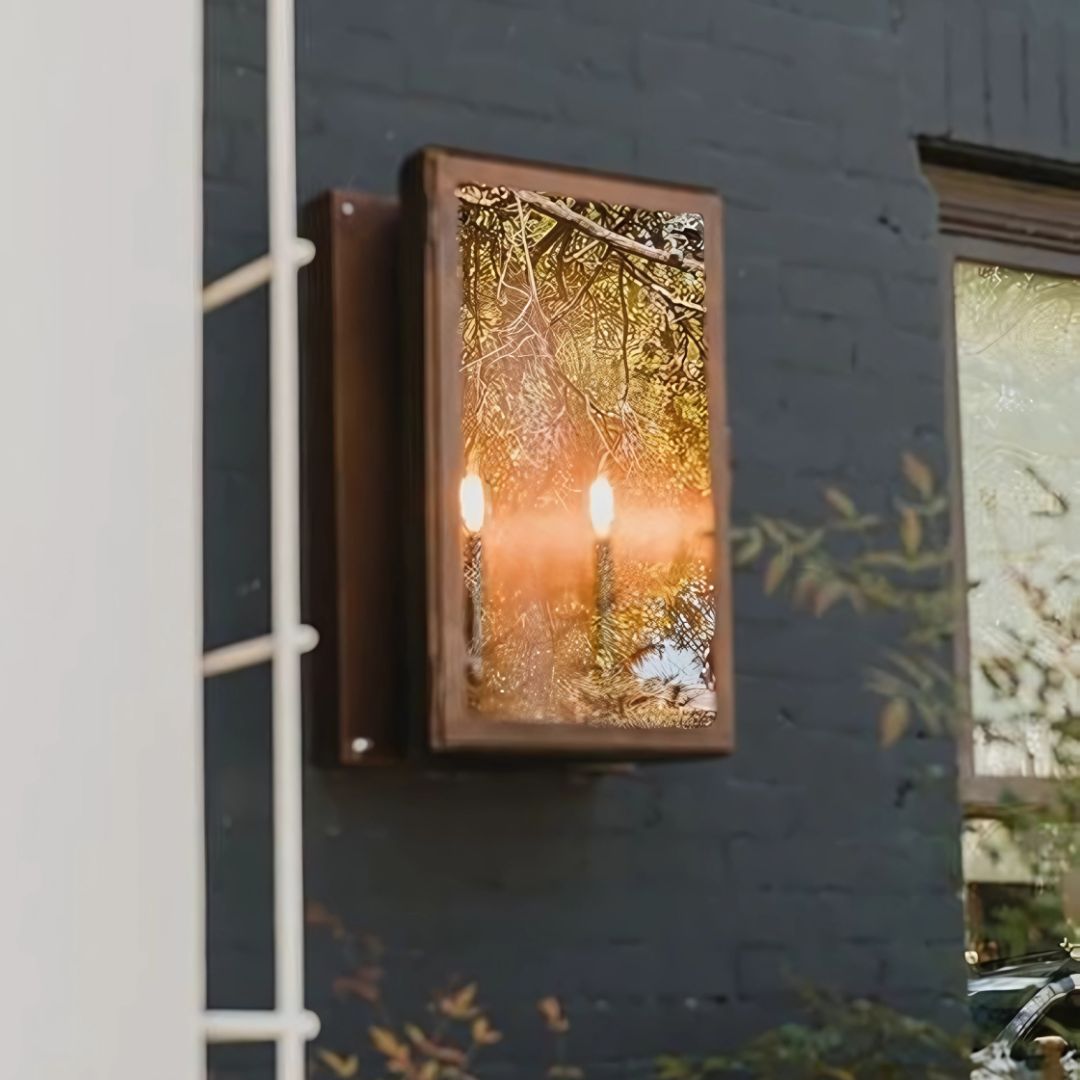 Handcrafted Copper Outdoor Wall Lantern for Gas or Electric Use