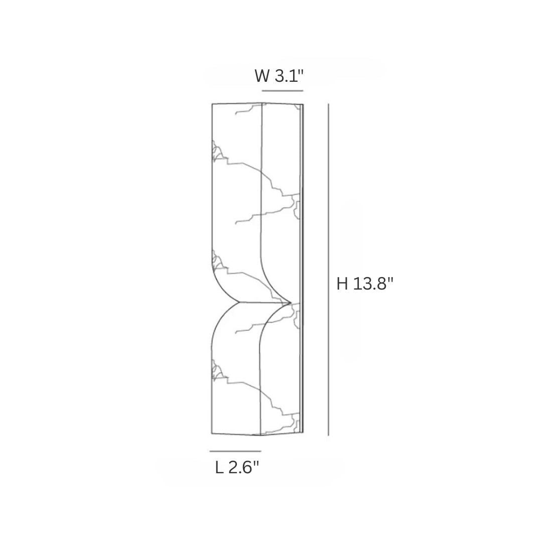 Elegant Alabaster Wall Sconce Lighting with Integrated LED – Modern Geometric Design