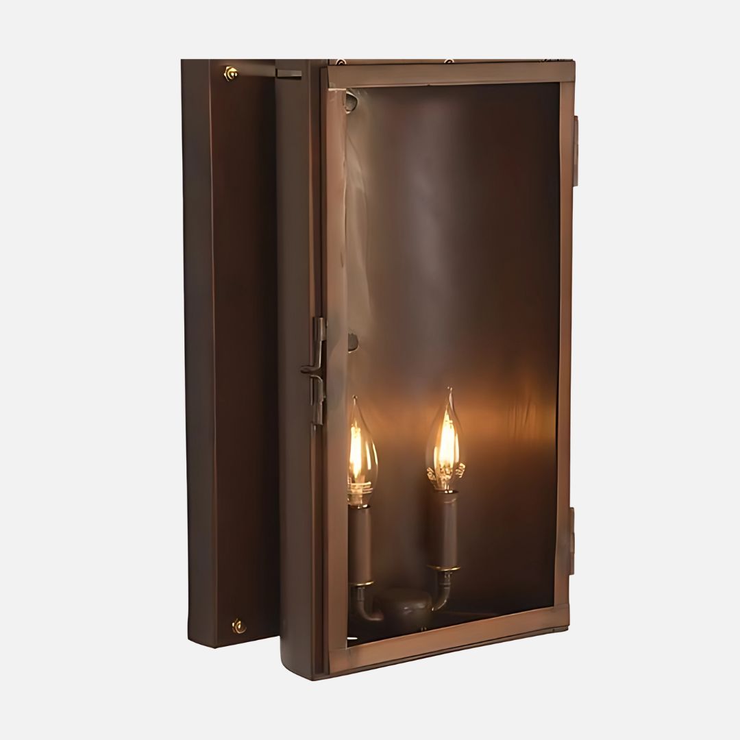 Handcrafted Copper Outdoor Wall Lantern for Gas or Electric Use