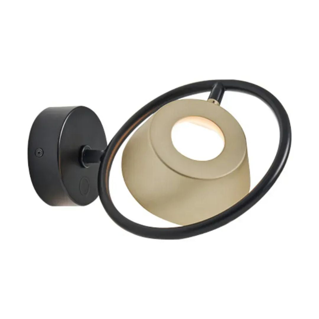 Wall Light with Adjustable Shade in Champagne Finish 3000K LED
