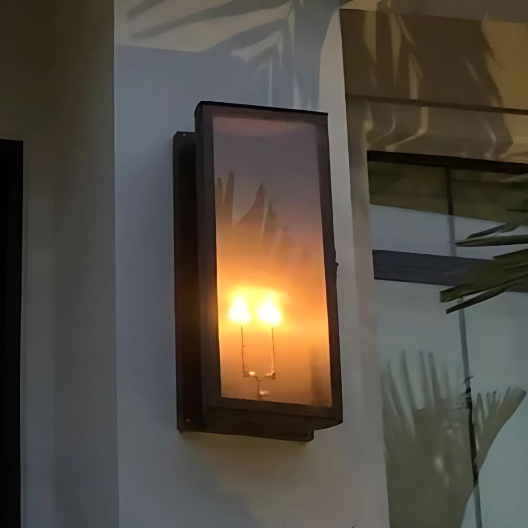 Handcrafted Copper Outdoor Wall Lantern for Gas or Electric Use