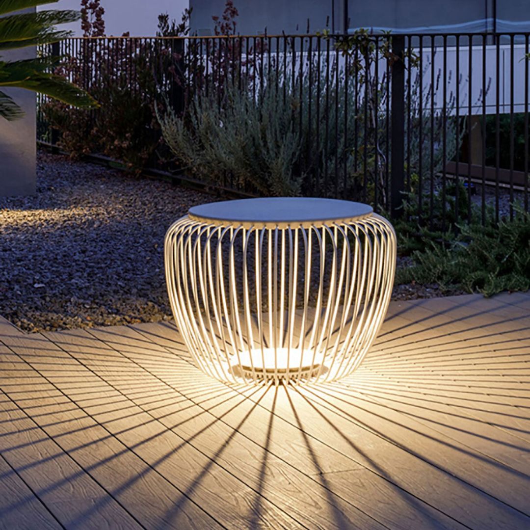 Outdoor LED Floor Lamp Stainless Steel Sand Ash IP65