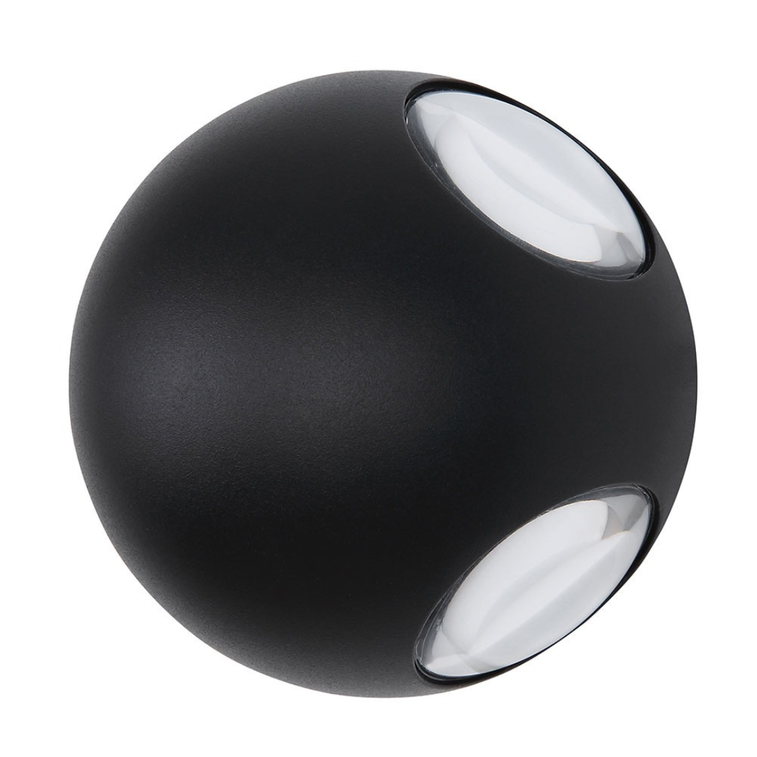 LED Outdoor Wall Light Black Aluminum IP54 3000K