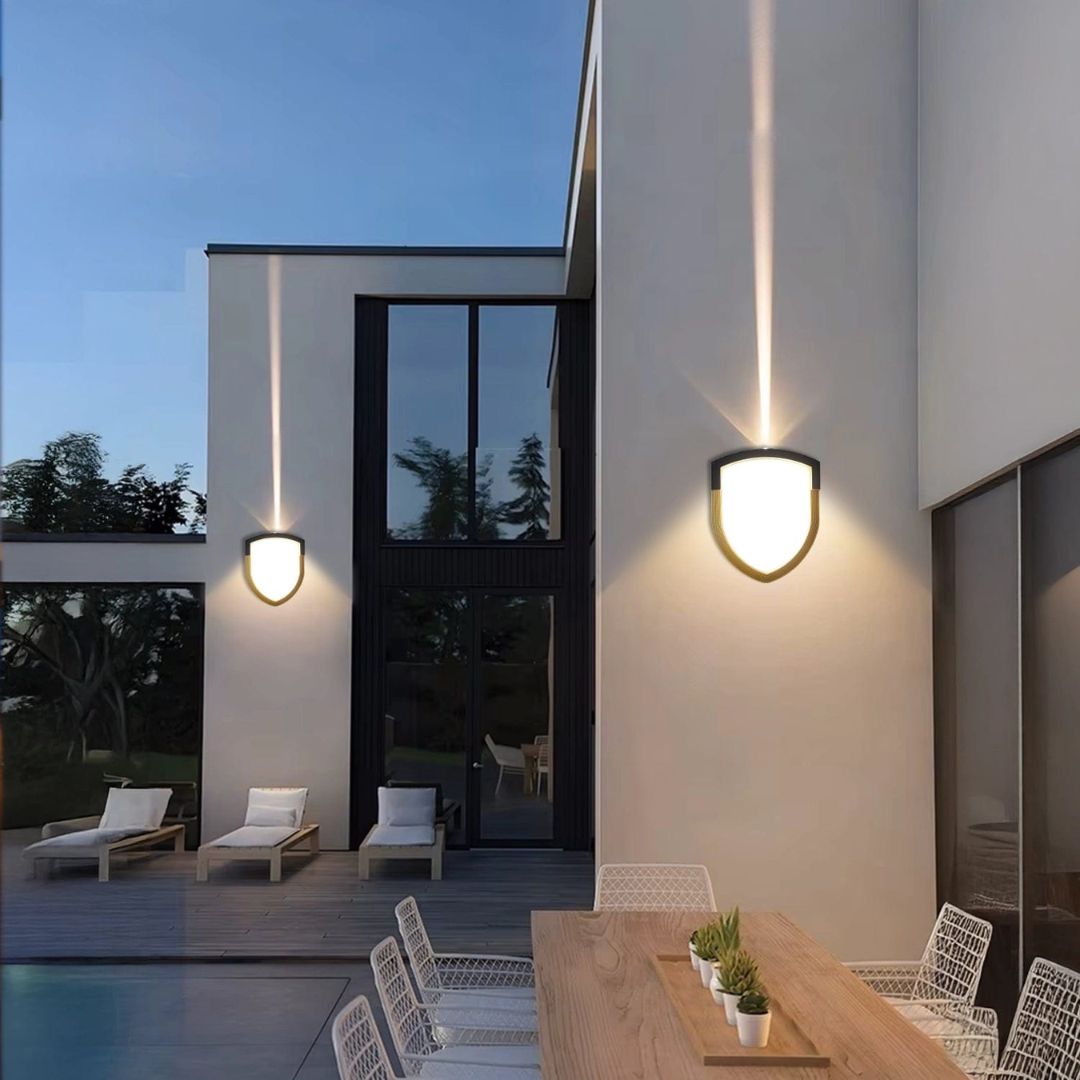 Outdoor Wall Light Sconce with Warm White LED - Metal and Acrylic Design