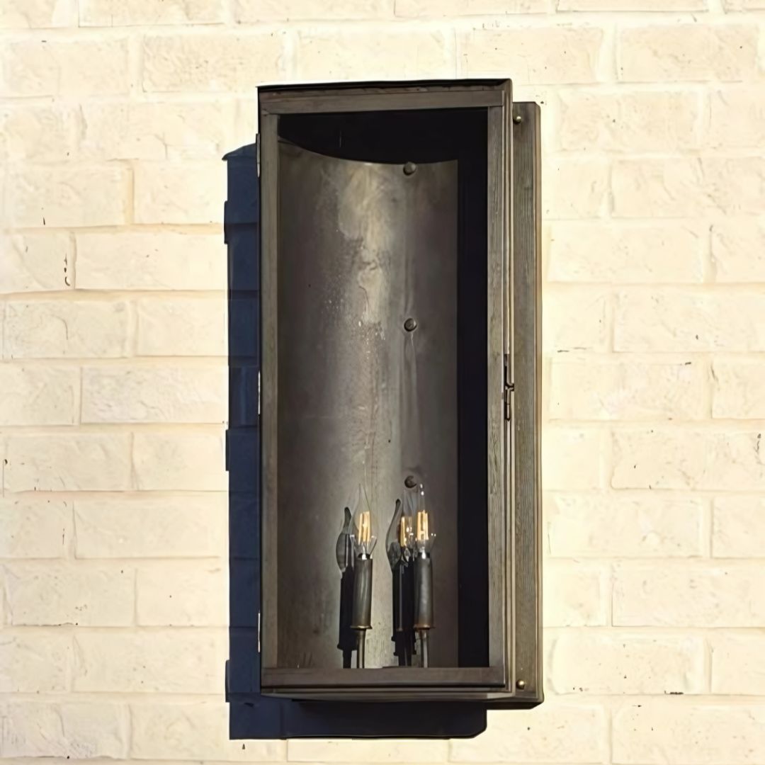 Handcrafted Copper Outdoor Wall Lantern for Gas or Electric Use