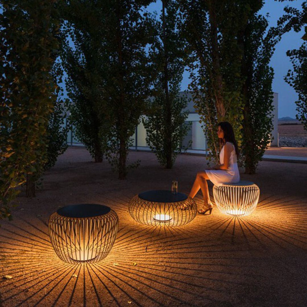 Outdoor LED Floor Lamp Stainless Steel Sand Ash IP65