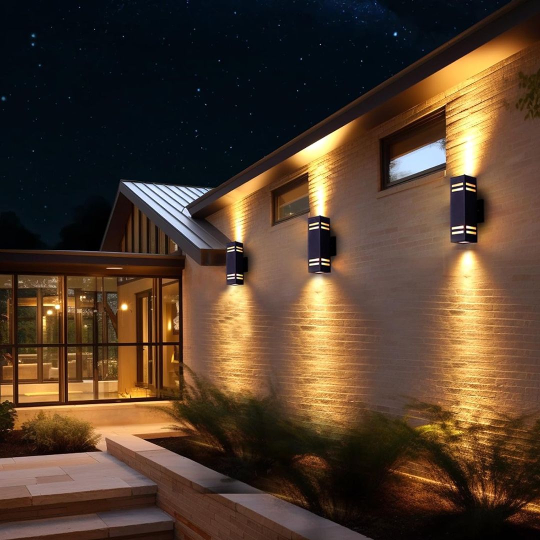 Outdoor Wall Sconce Light IP65 Bronze Aluminum Modern