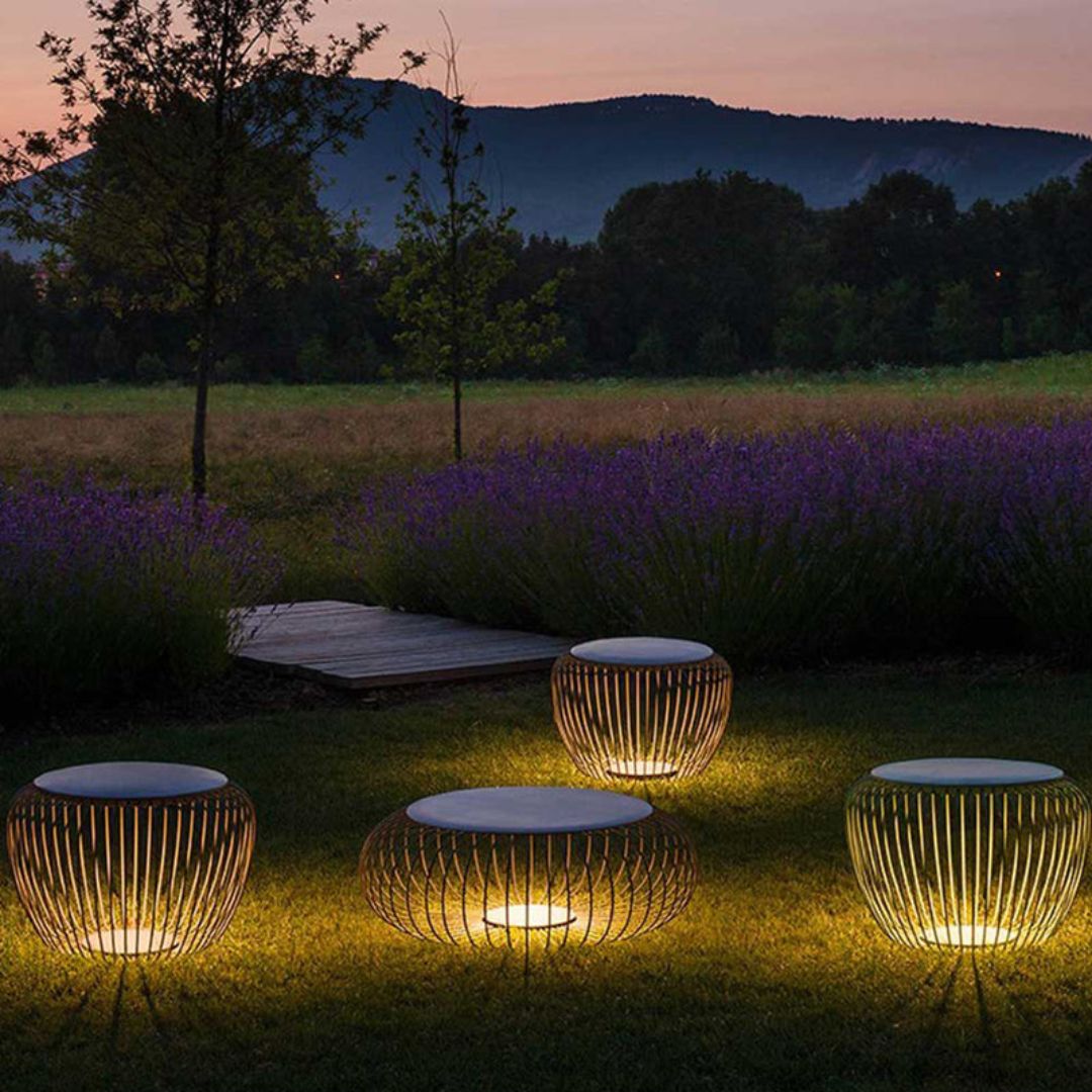 Outdoor LED Floor Lamp Stainless Steel Sand Ash IP65