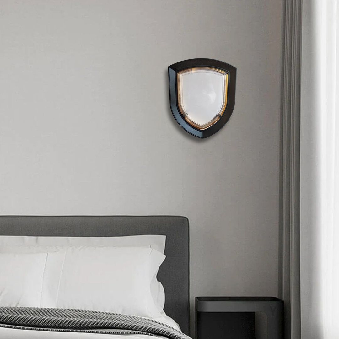 Outdoor Wall Light Sconce with Warm White LED - Metal and Acrylic Design