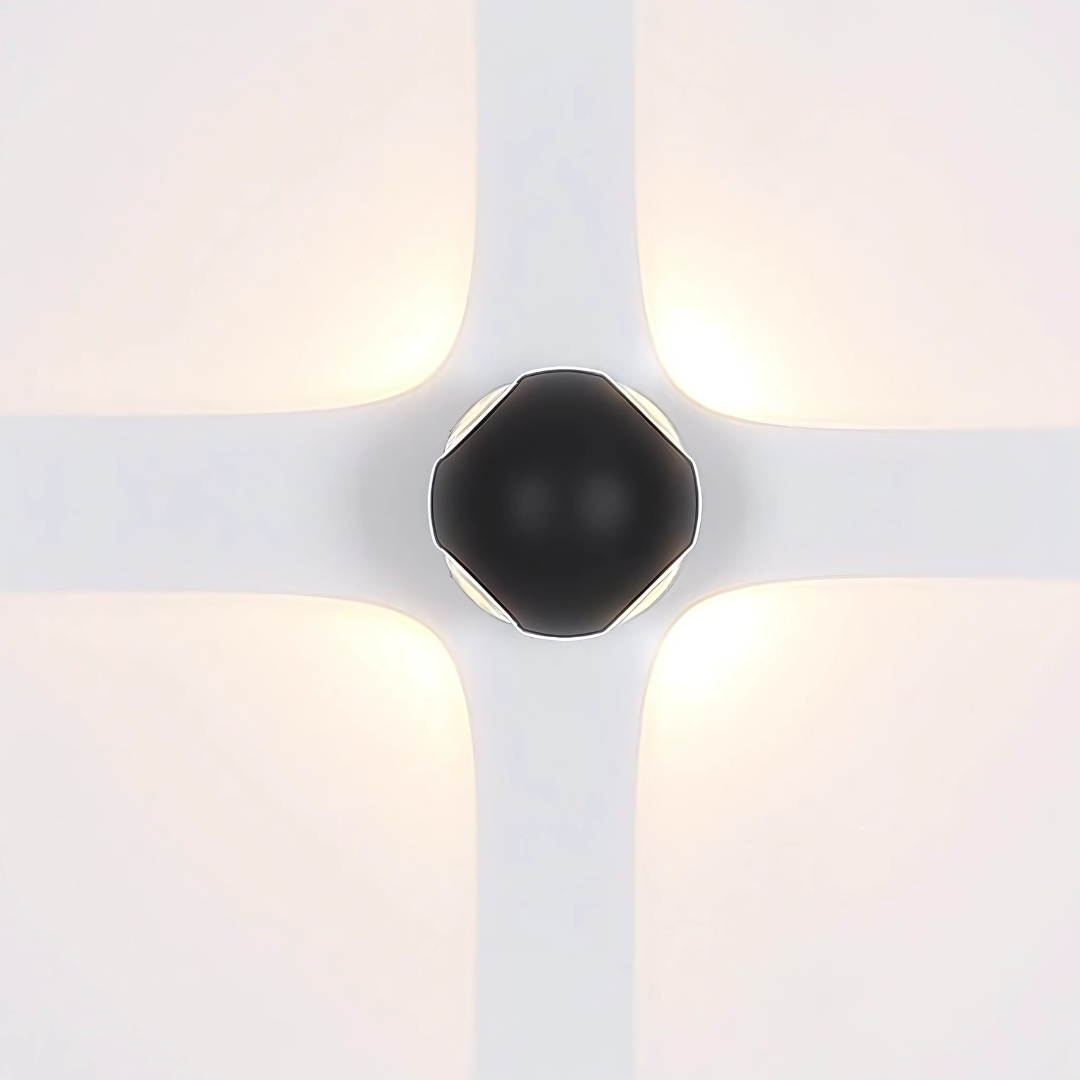 LED Outdoor Wall Light Black Aluminum IP54 3000K
